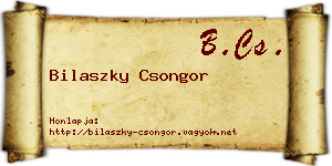 Bilaszky Csongor névjegykártya